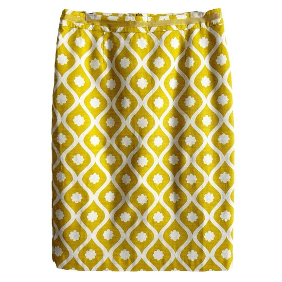 Boden Golden Yellow Moroccan Print Cotton Skirt 14 EPC - Picture 1 of 7